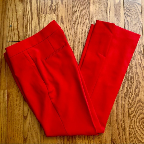Ann Taylor RARE Skinny Flare with Vent Hem Red Trouser Pant Women’s Size 8 - Picture 12 of 13